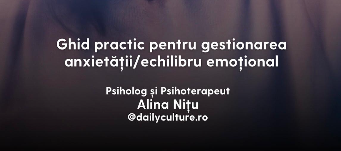 Ghid practic pentru gestionarea anxietății